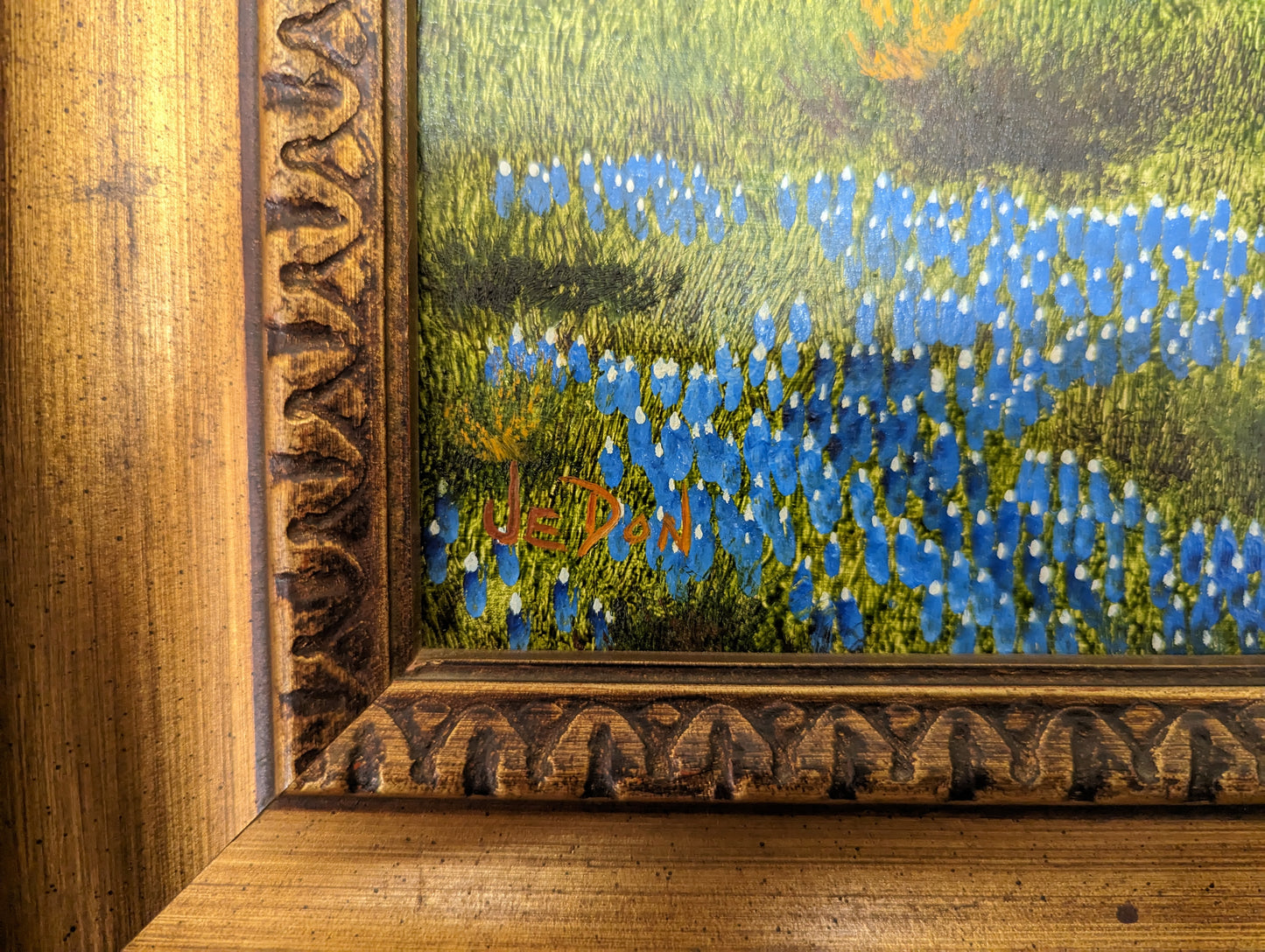 Vintage JeDon Framed Oil on Board Painting 1977