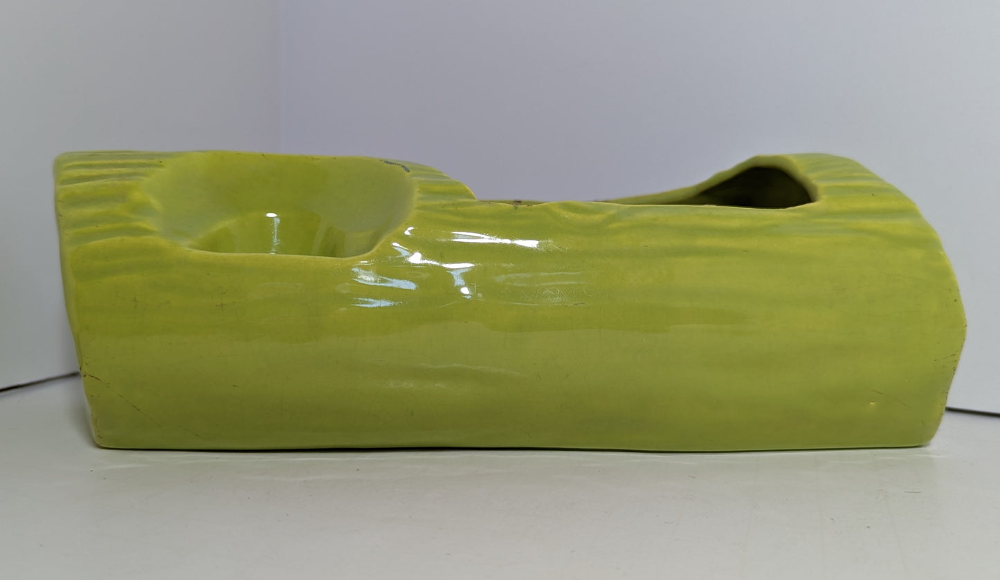 Gilner CA, 1951 Green Log Pixie Planter, Vintage