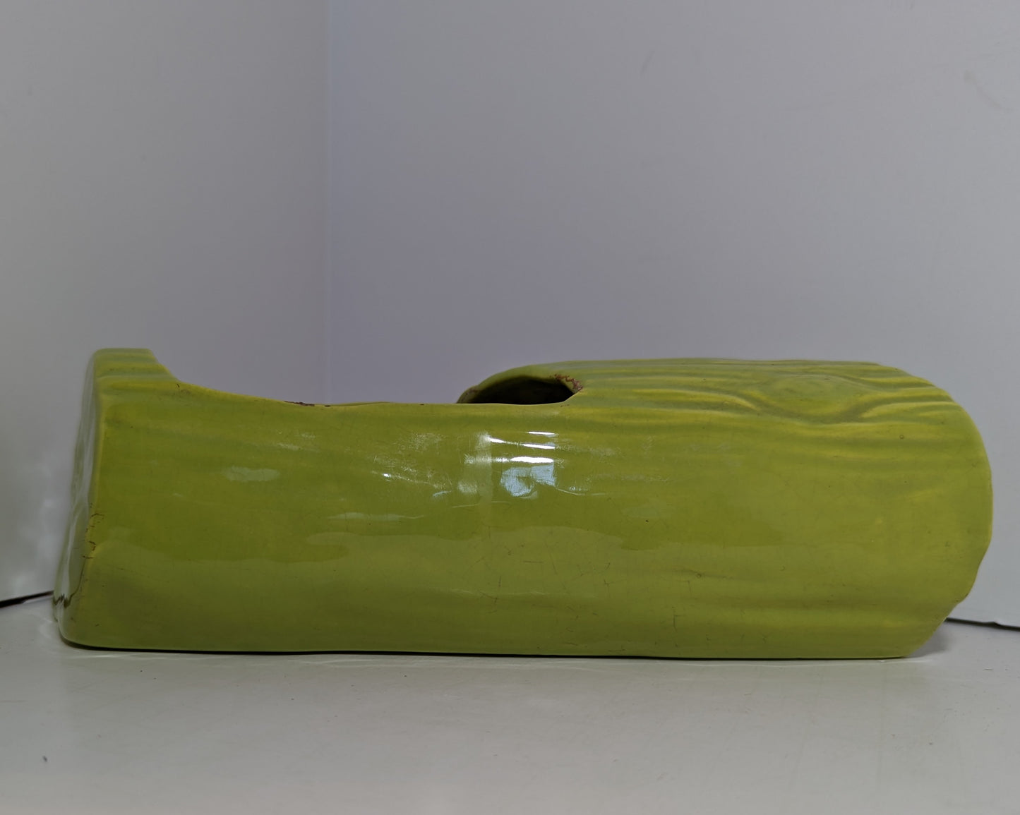 Gilner CA, 1951 Green Log Pixie Planter, Vintage
