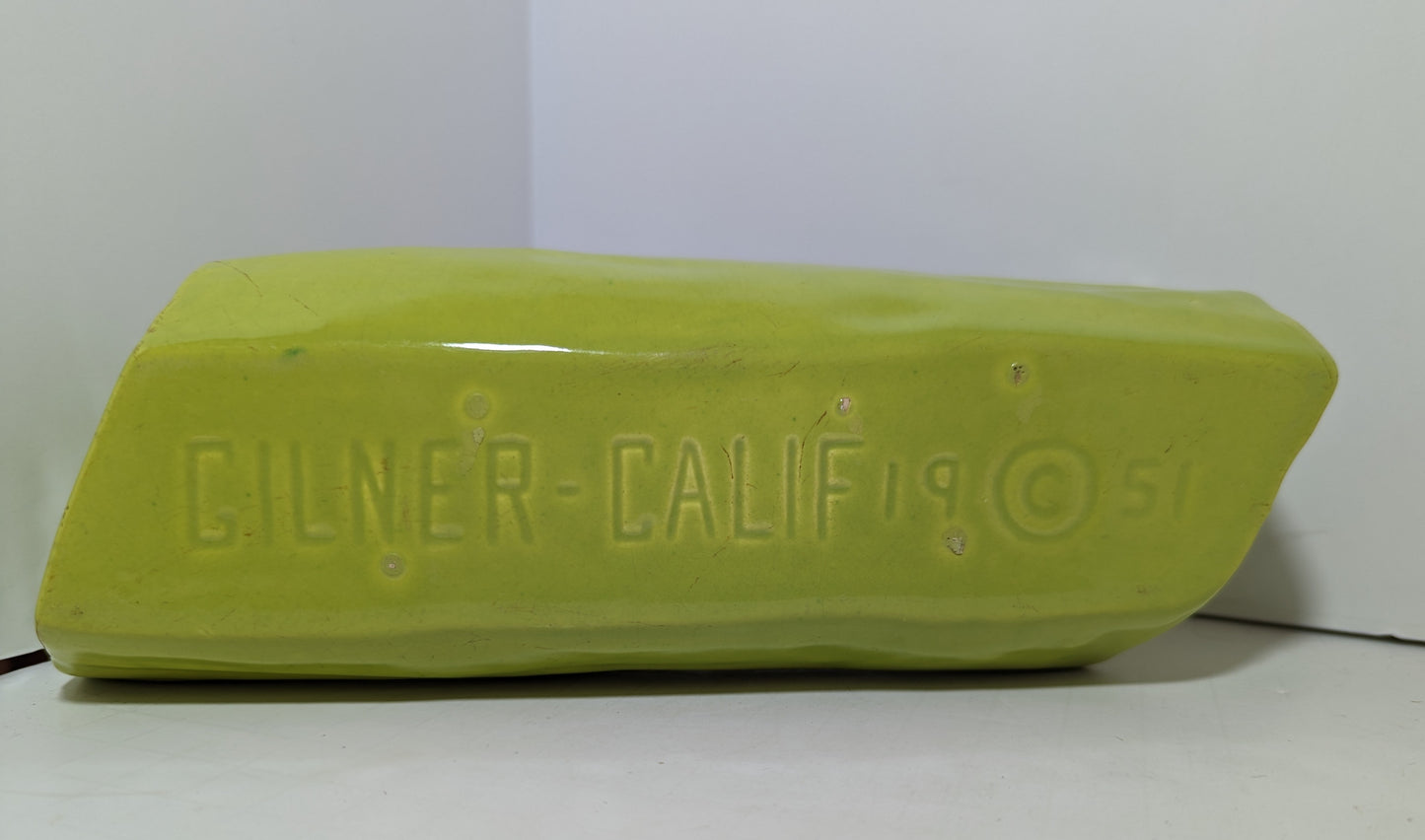Gilner CA, 1951 Green Log Pixie Planter, Vintage