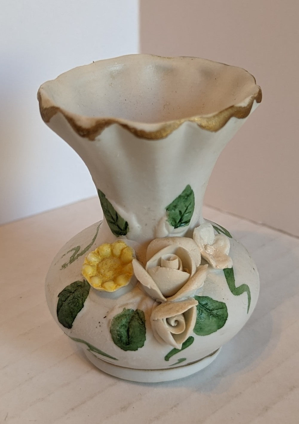 Miniature Vintage Bisque Vase