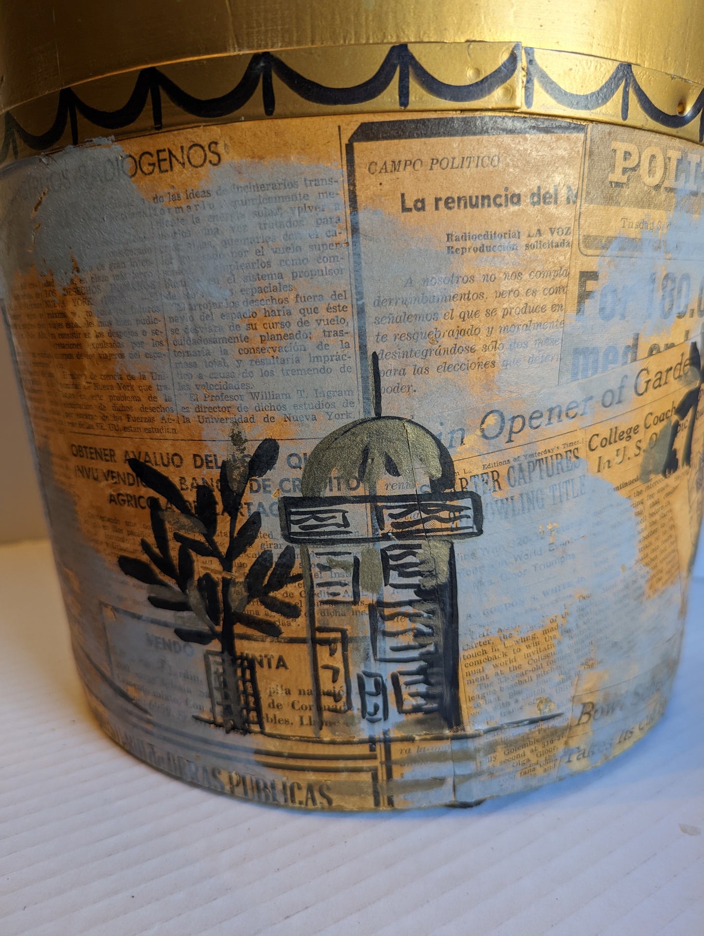 Wooden Vintage Basket