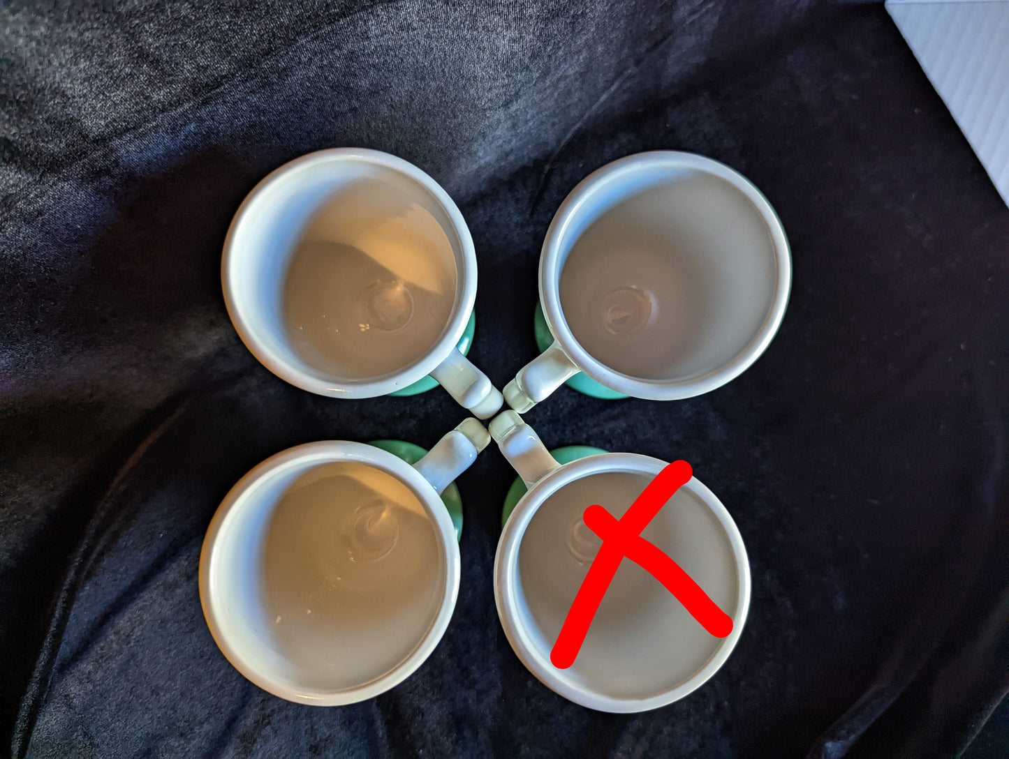 Hall Pottery, Pedestal Vintage Mugs (3)