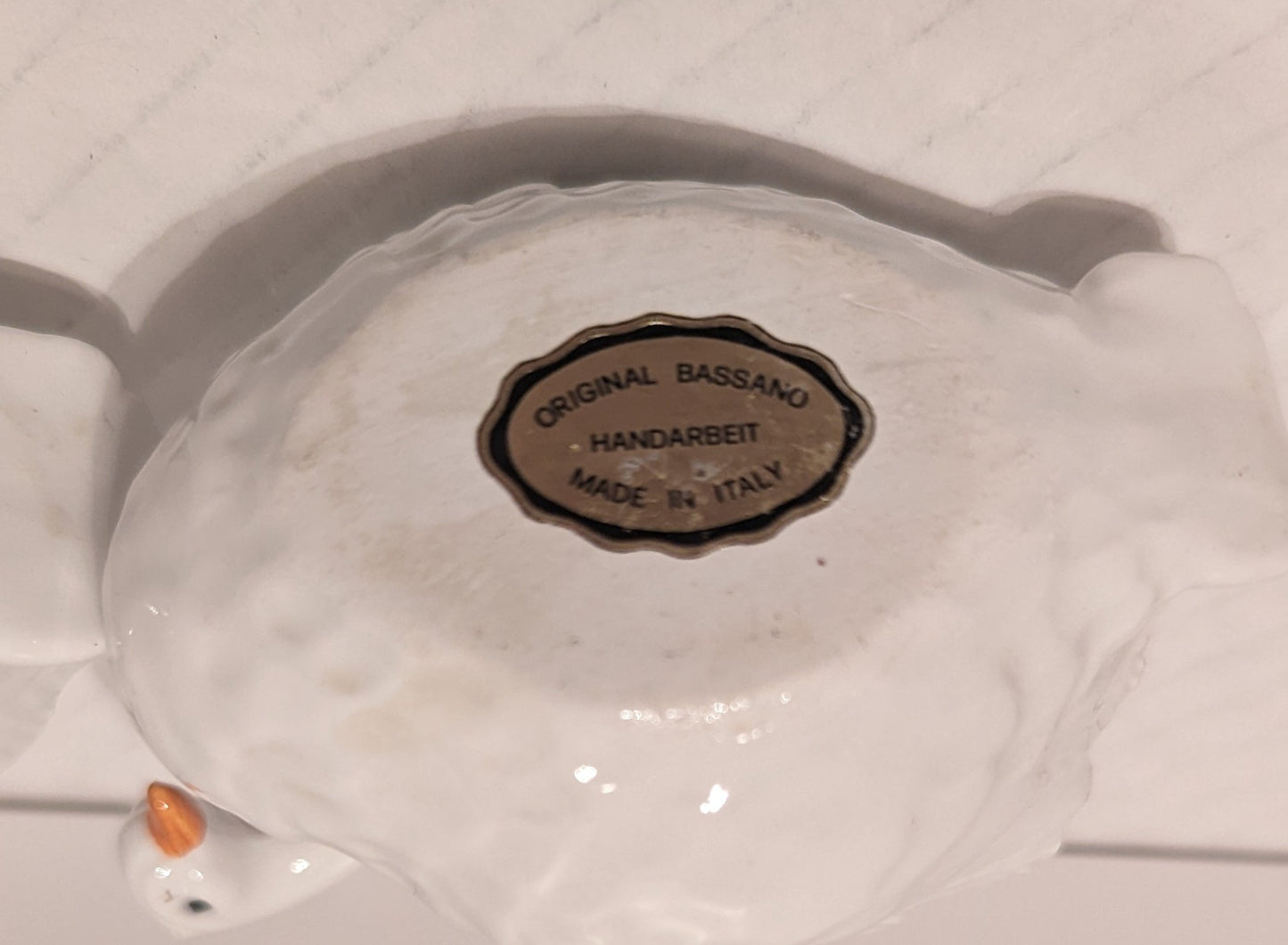 Bassano Handarbeit Vintage Swan Cache Pots