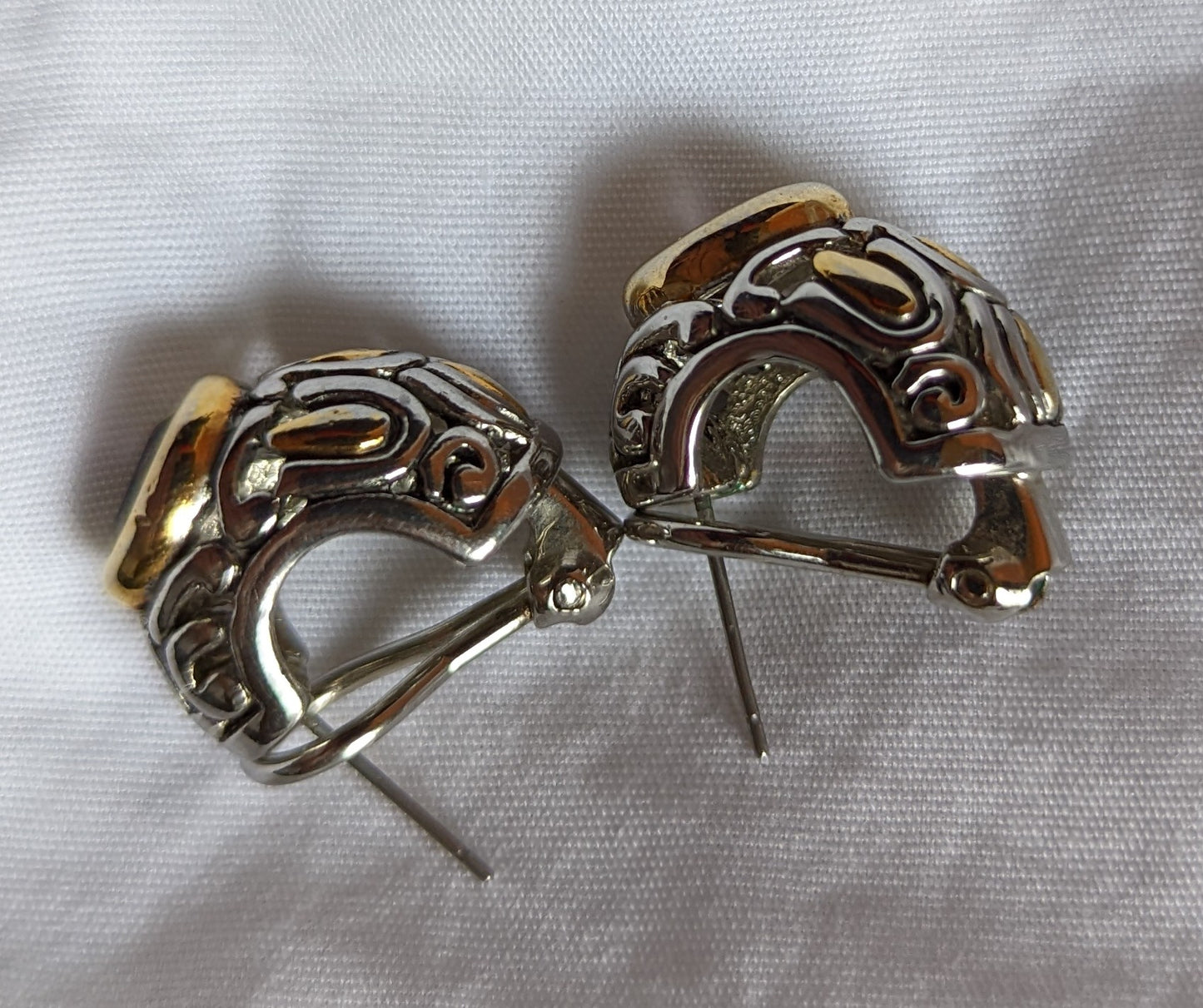 Gold/Silver Earclip Earrings