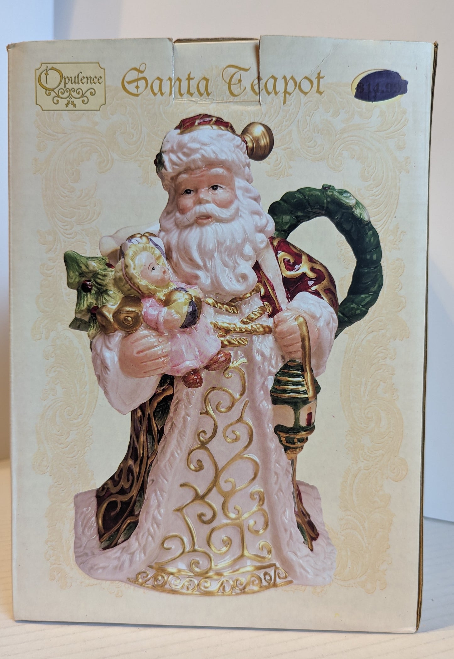Opulence Santa Teapot Vintage in original box