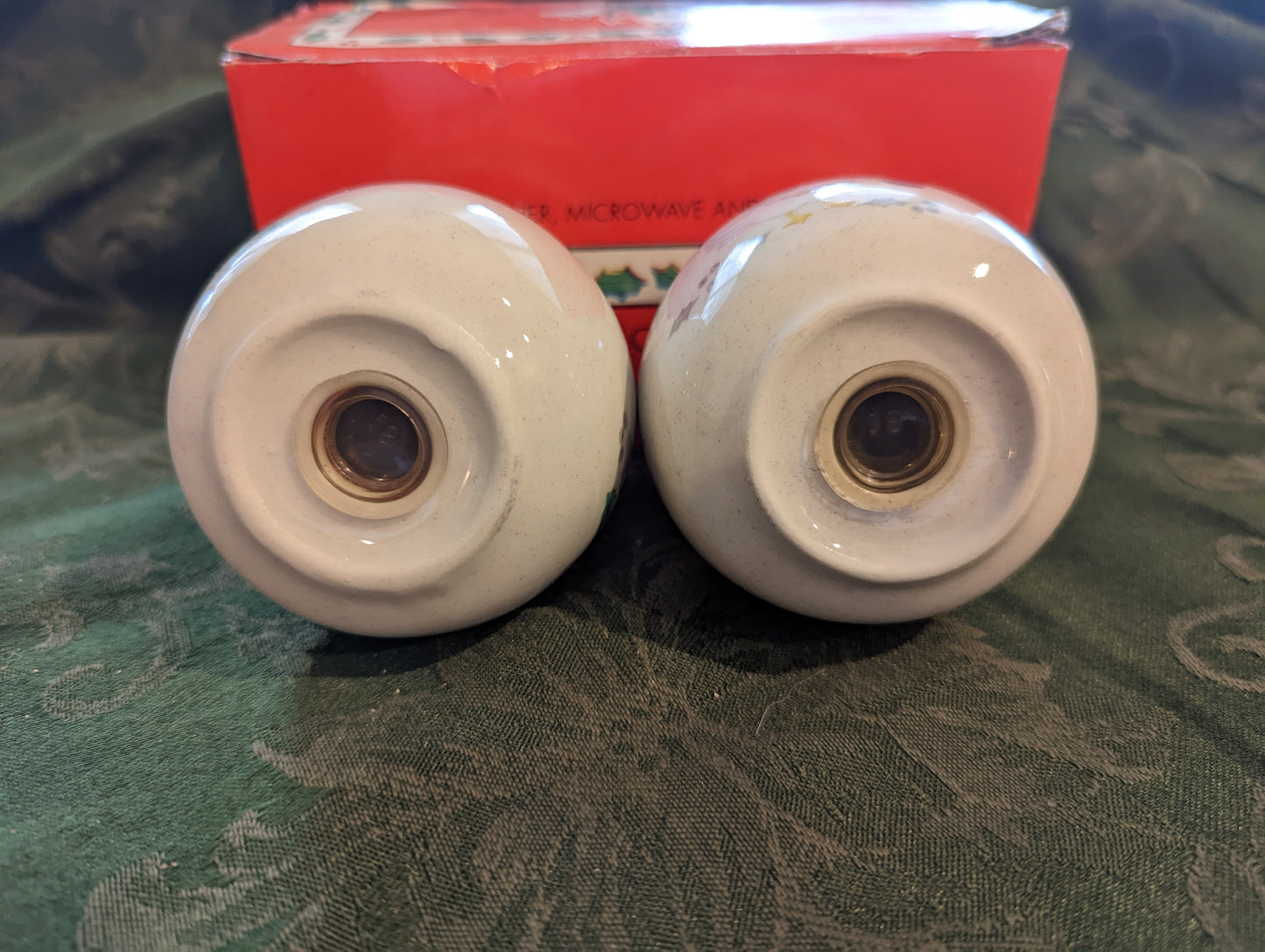 International China Marmalade Christmas Vintage Salt/Pepper Shakers
