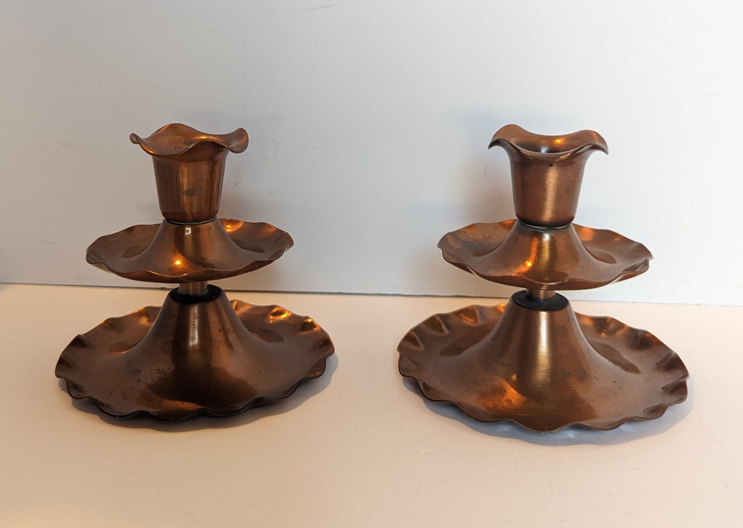 Vintage Copper Candle Holders
