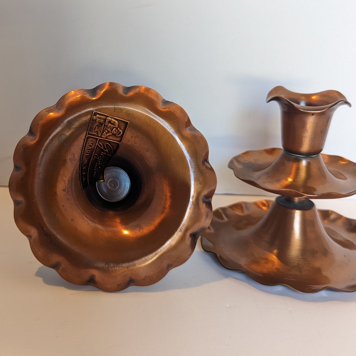Vintage Copper Candle Holders