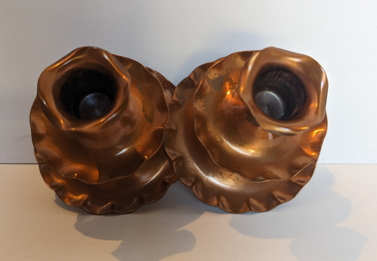 Vintage Copper Candle Holders