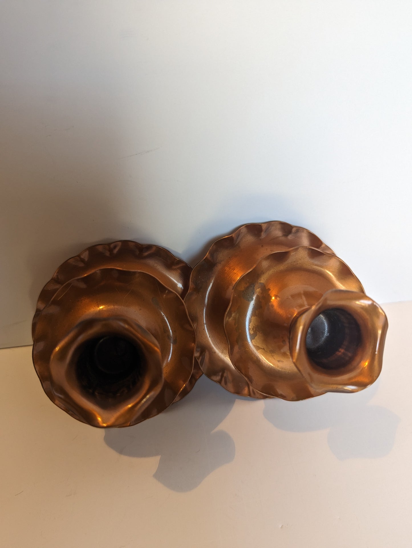 Vintage Copper Candle Holders