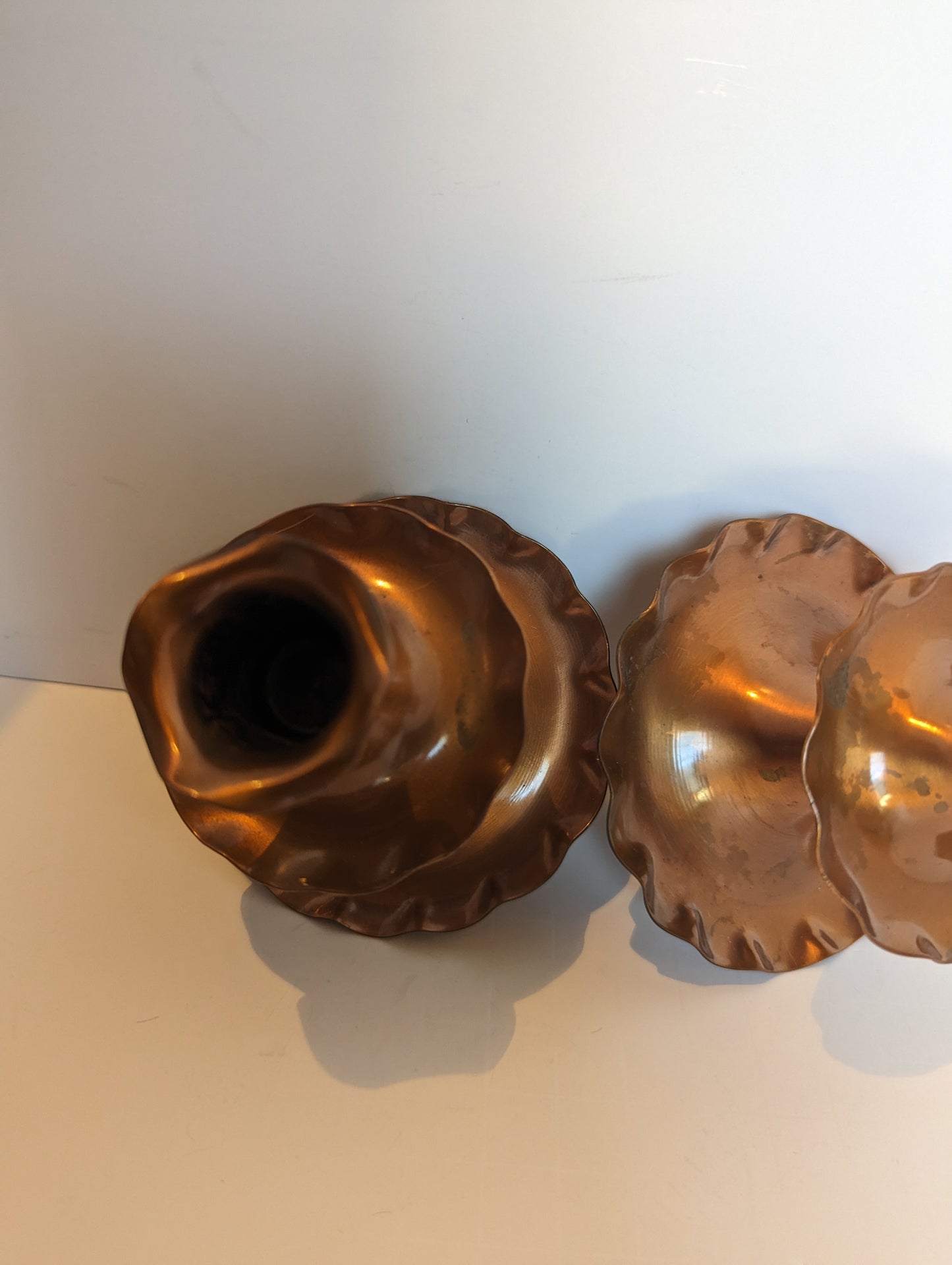 Vintage Copper Candle Holders