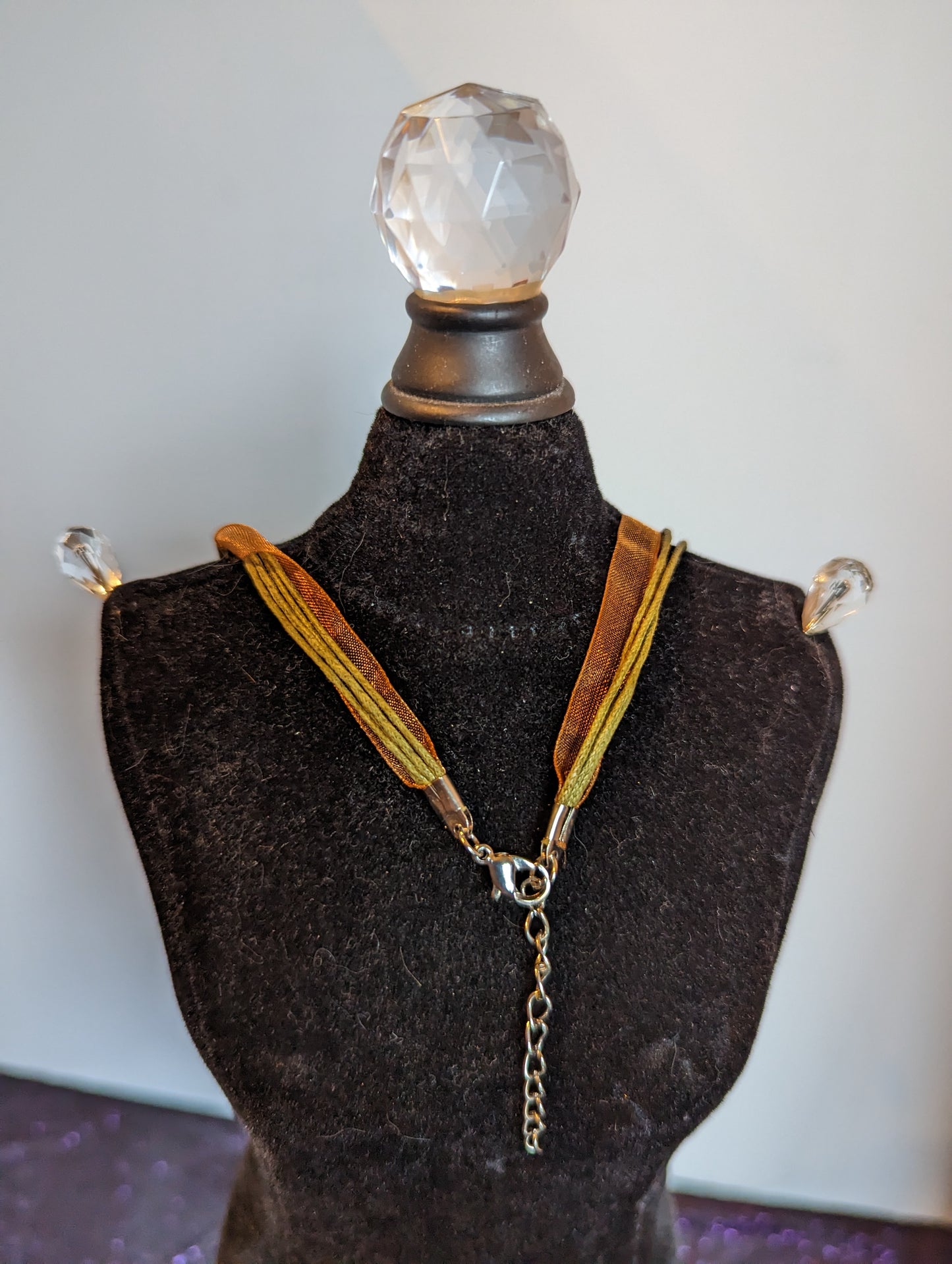 Murano Style Glass Necklace 17.5 "