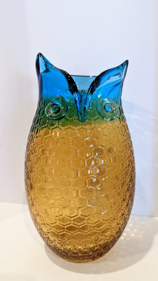 Murano Style MCM Honeycomb Owl Vase