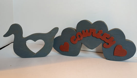 Vintage Wooden Shelf Decor( 6 pieces)