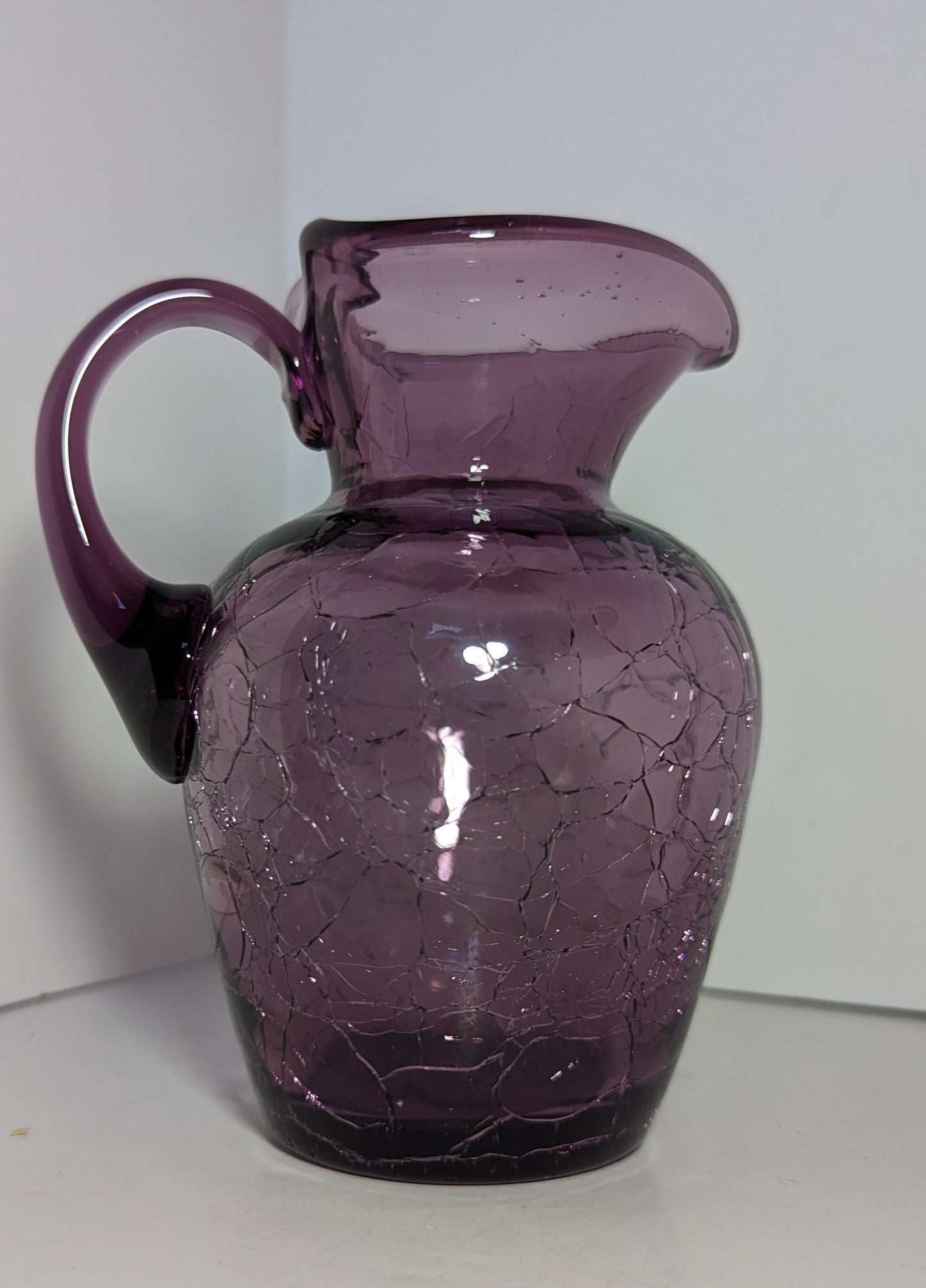 Purple Crackle Pitcher/Vase