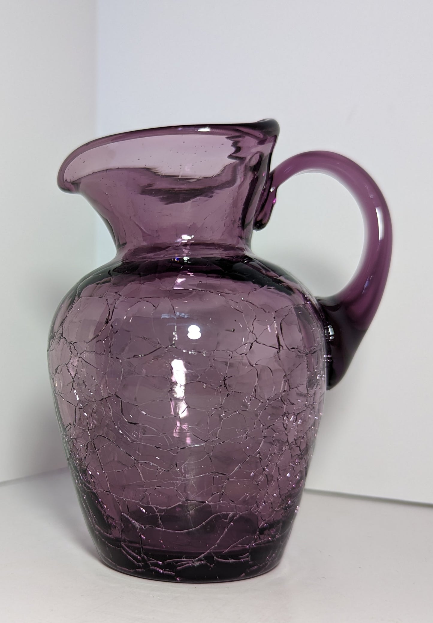 Purple Crackle Pitcher/Vase