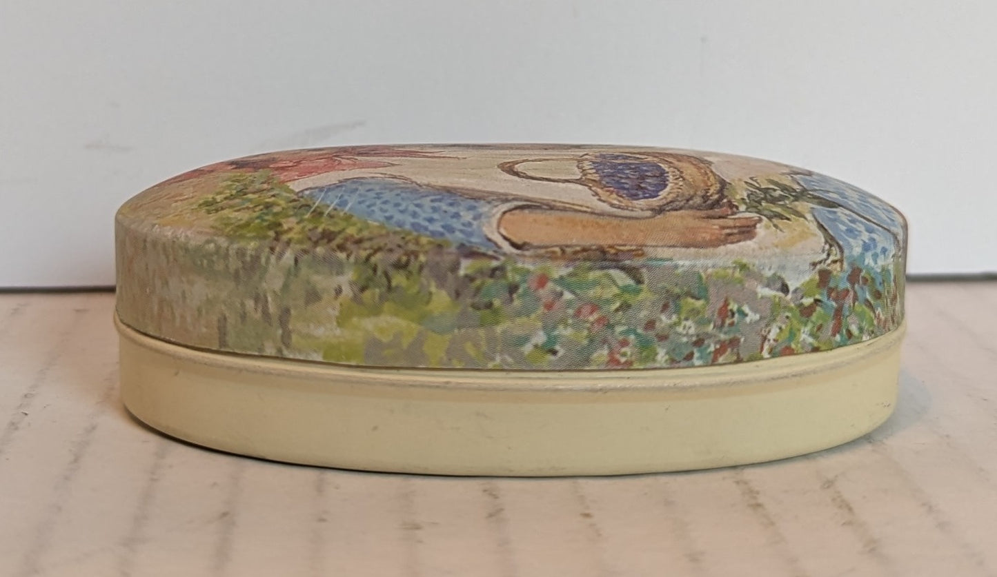 Small Oval Tin Trinket Box