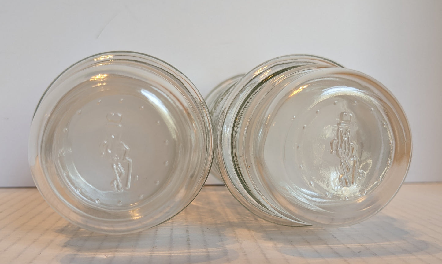 Vintage Canister, Glass Planters Peanuts (2)