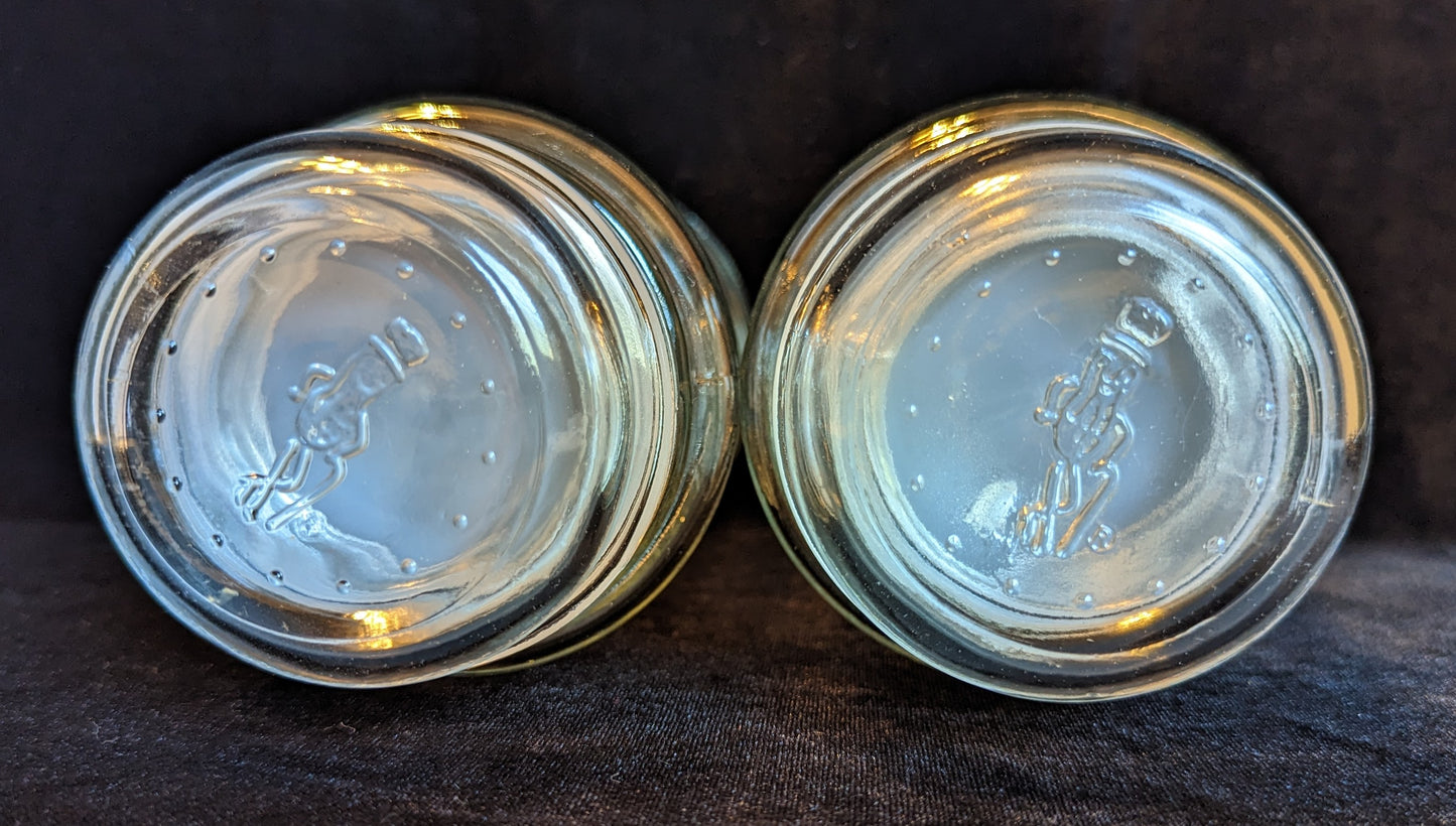 Vintage Canister, Glass Planters Peanuts (2)