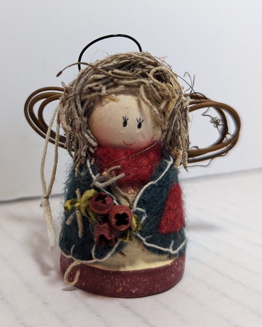 Vintage Terracotta Angel Ornament