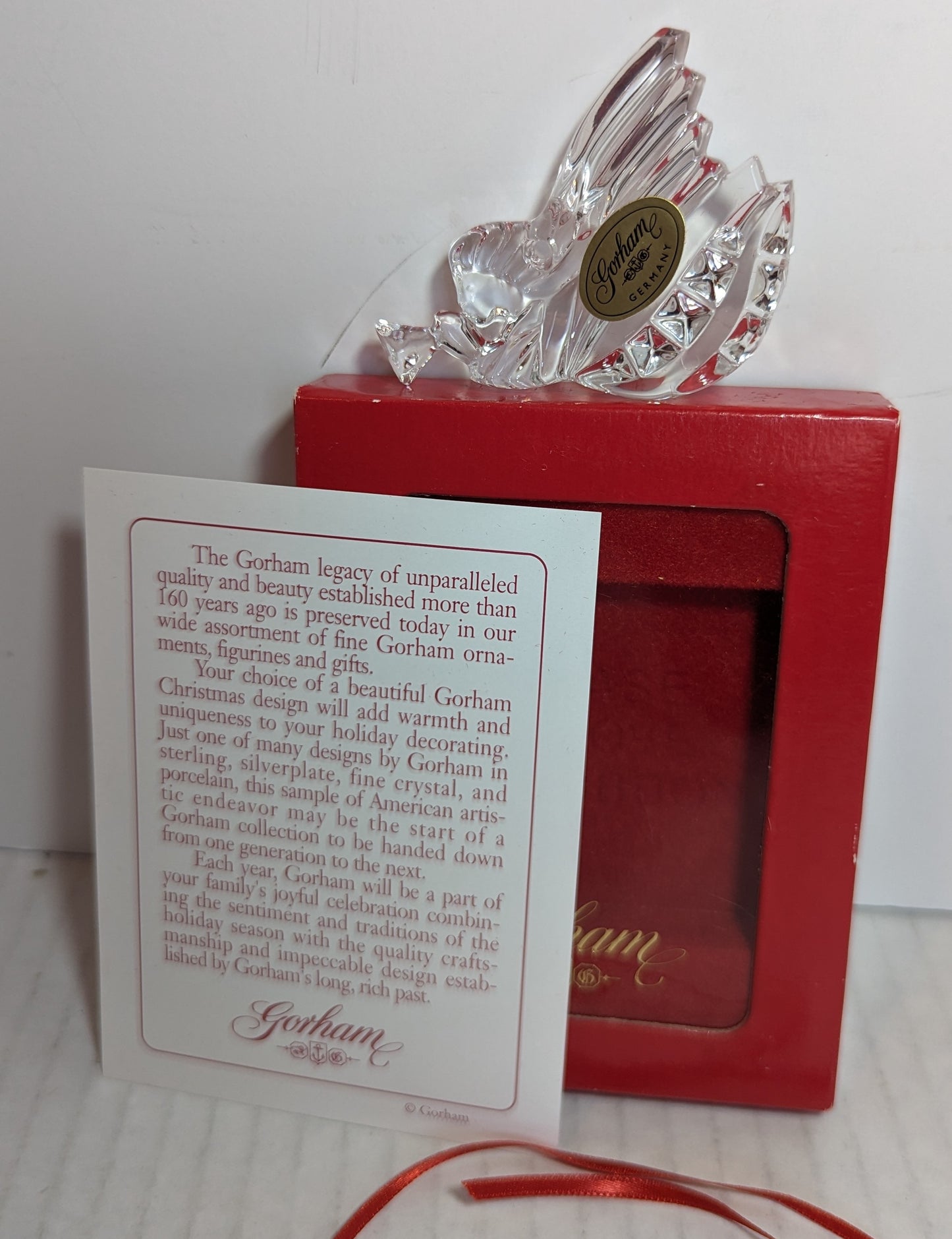 Gorham Crystal Angel Ornament