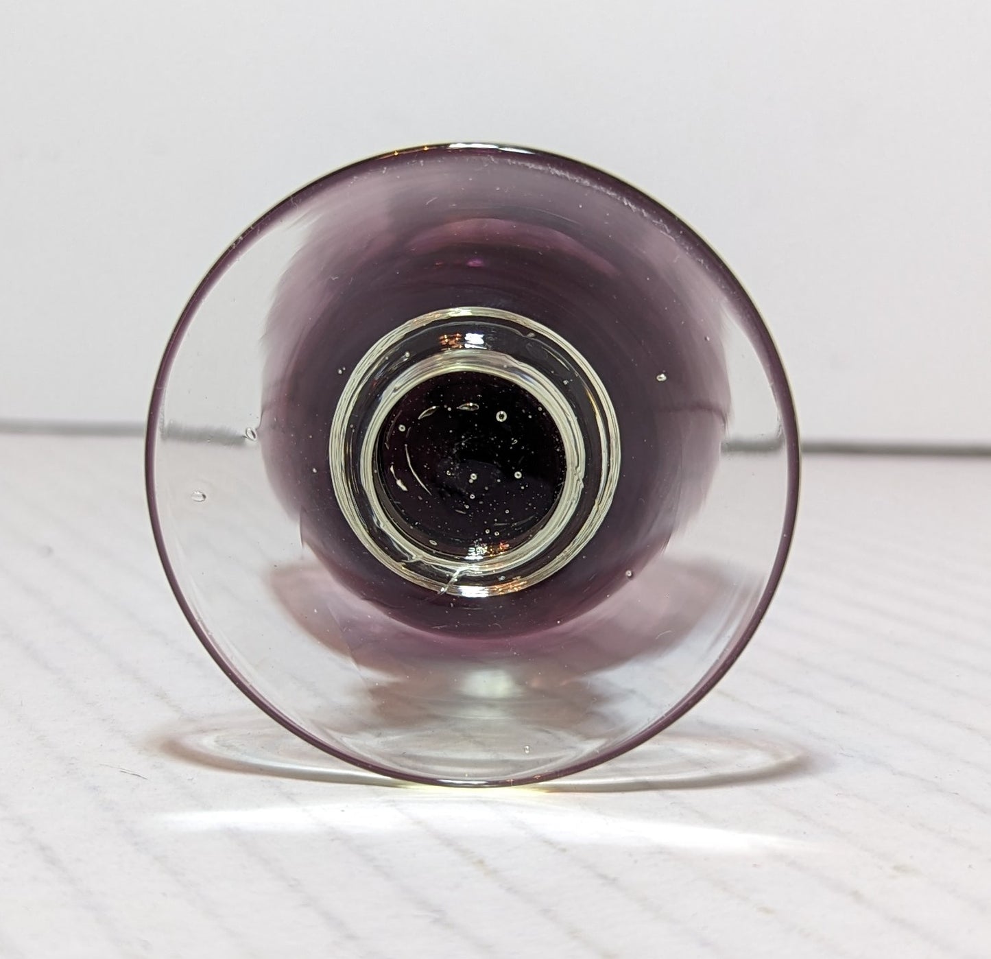 Amethyst Swirl Glass Bud Vase