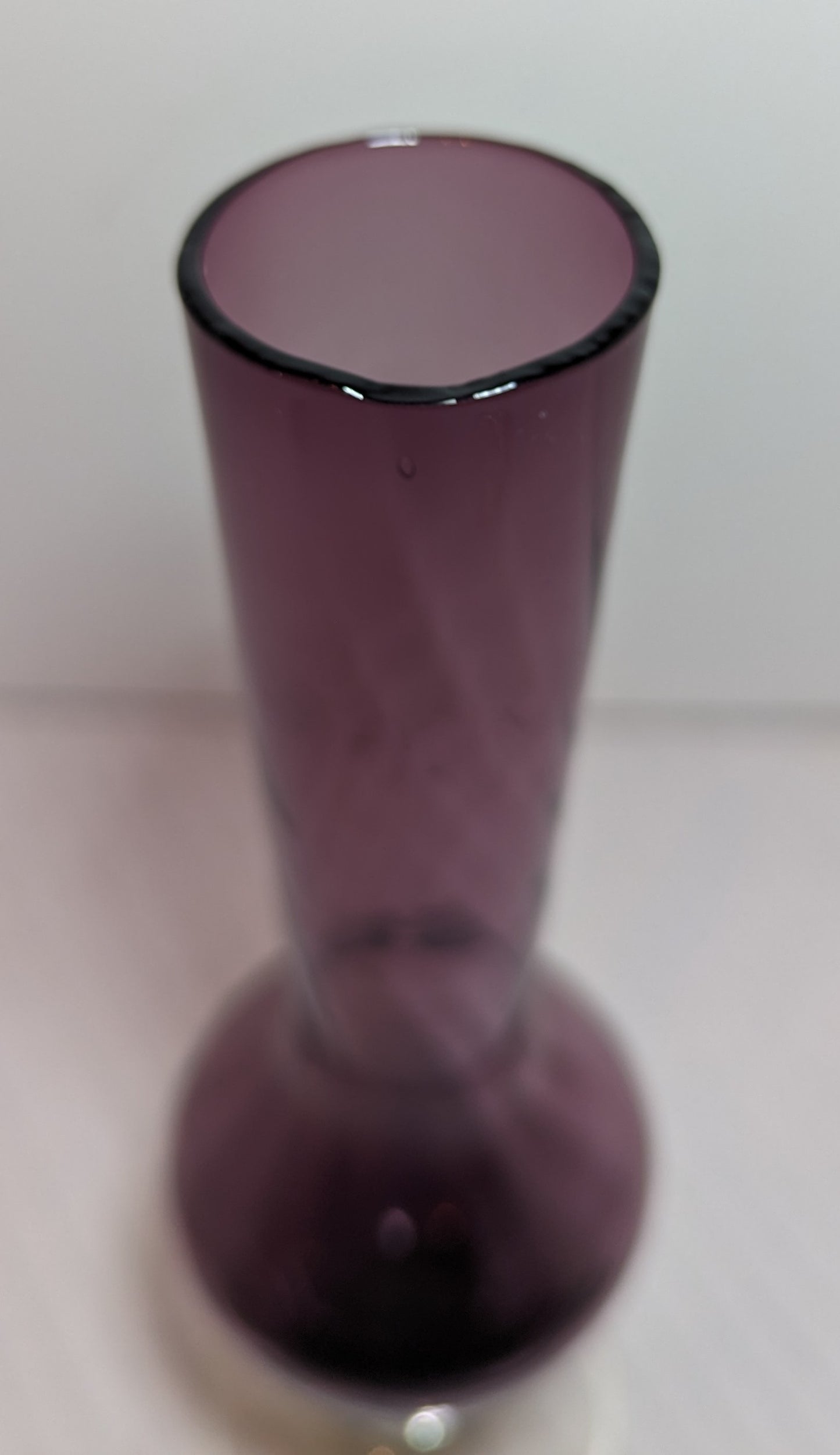 Amethyst Swirl Glass Bud Vase