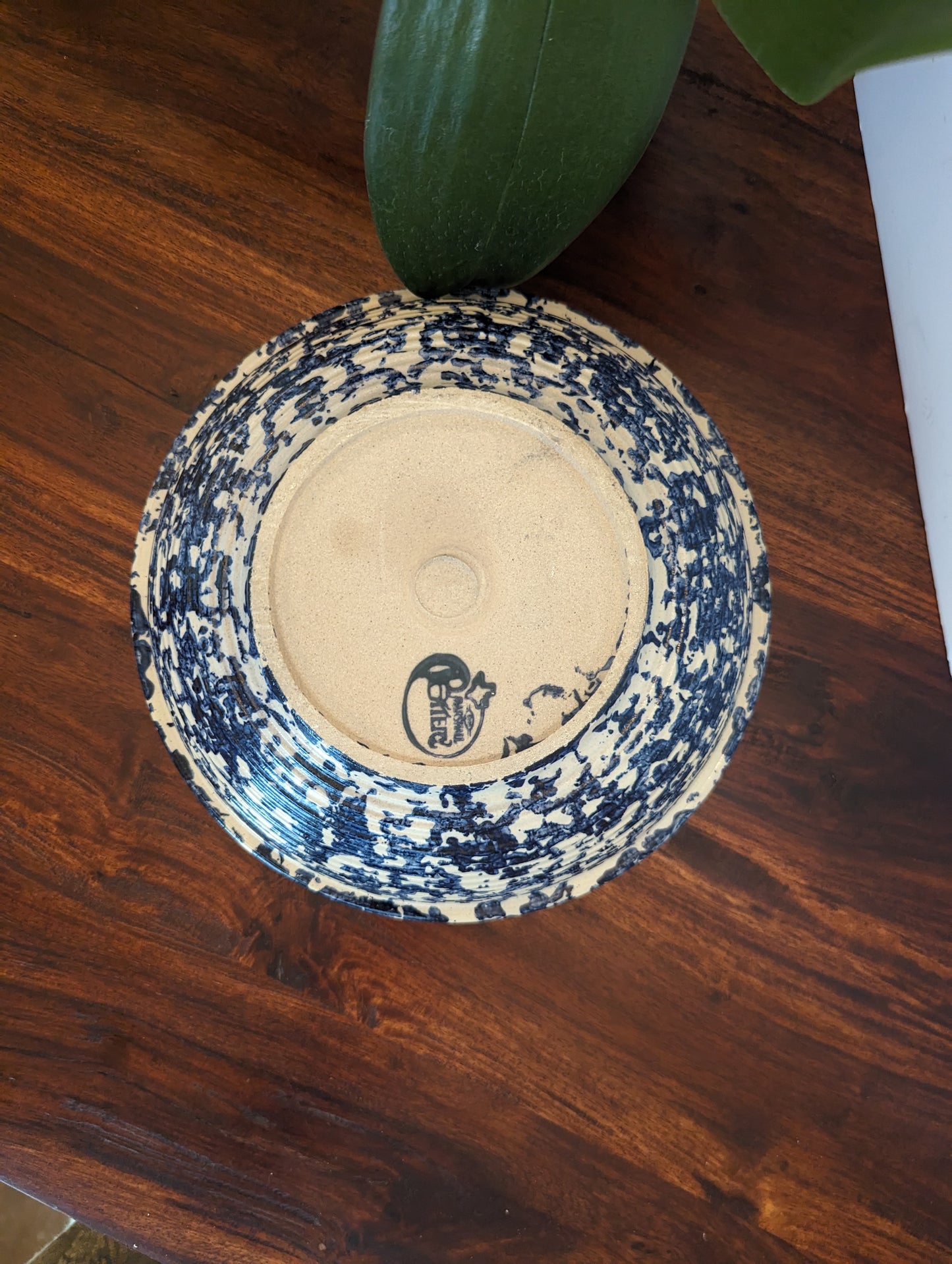 Marshall Pottery Blue Spongeware Bowl