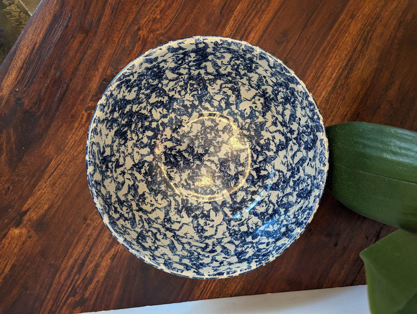 Marshall Pottery Blue Spongeware Bowl