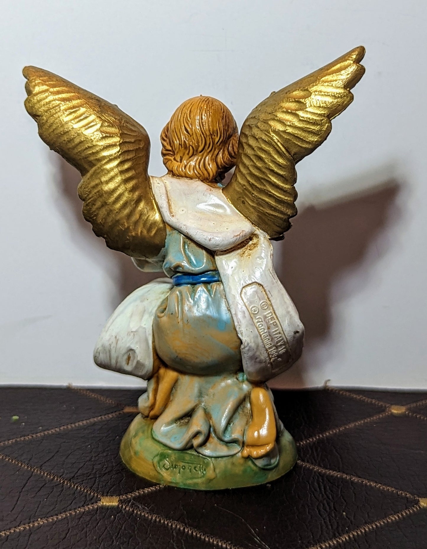 Vintage Fontanini Depose Italy Kneeling Angel Figurine