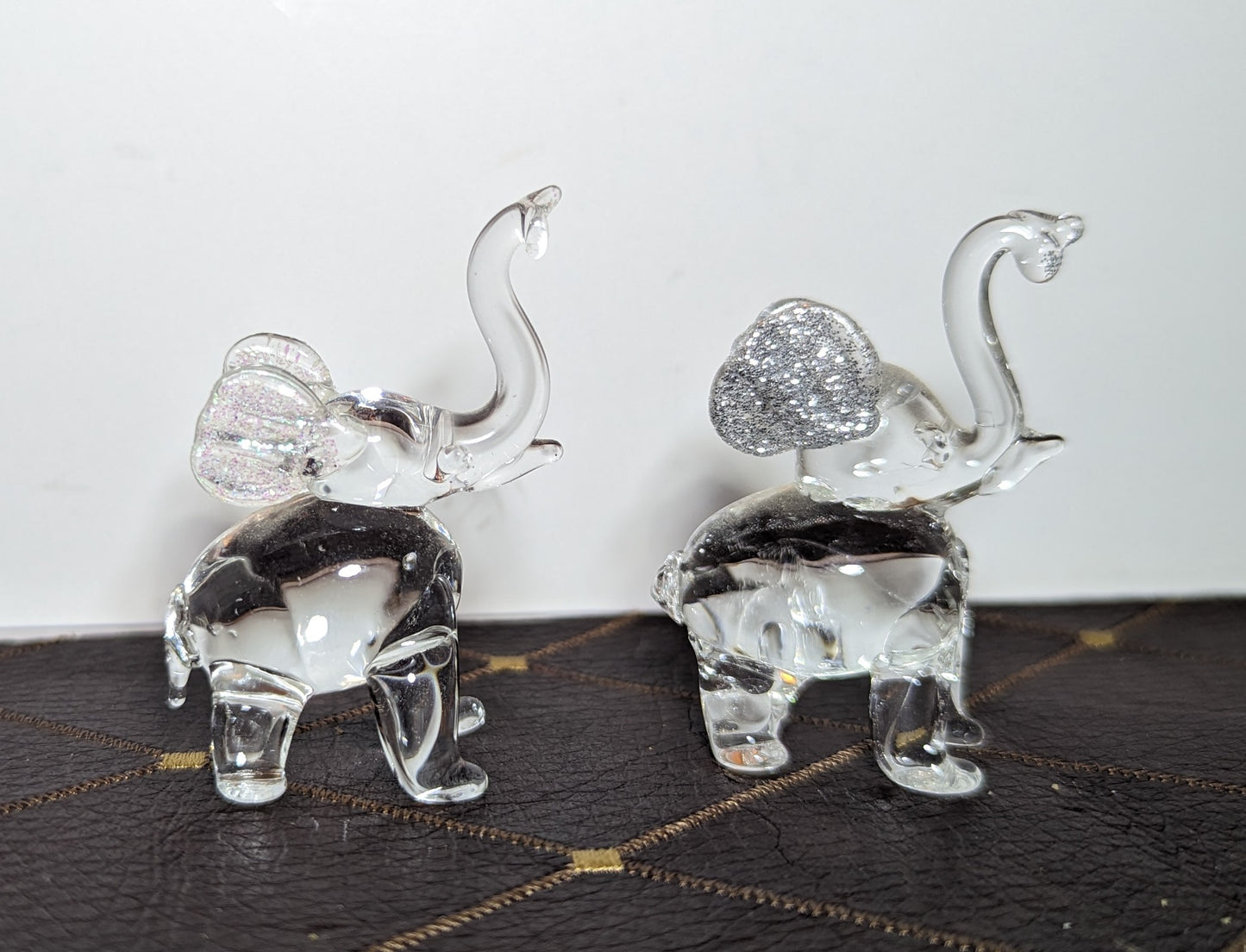 Miniature Handblown Glass Elephants