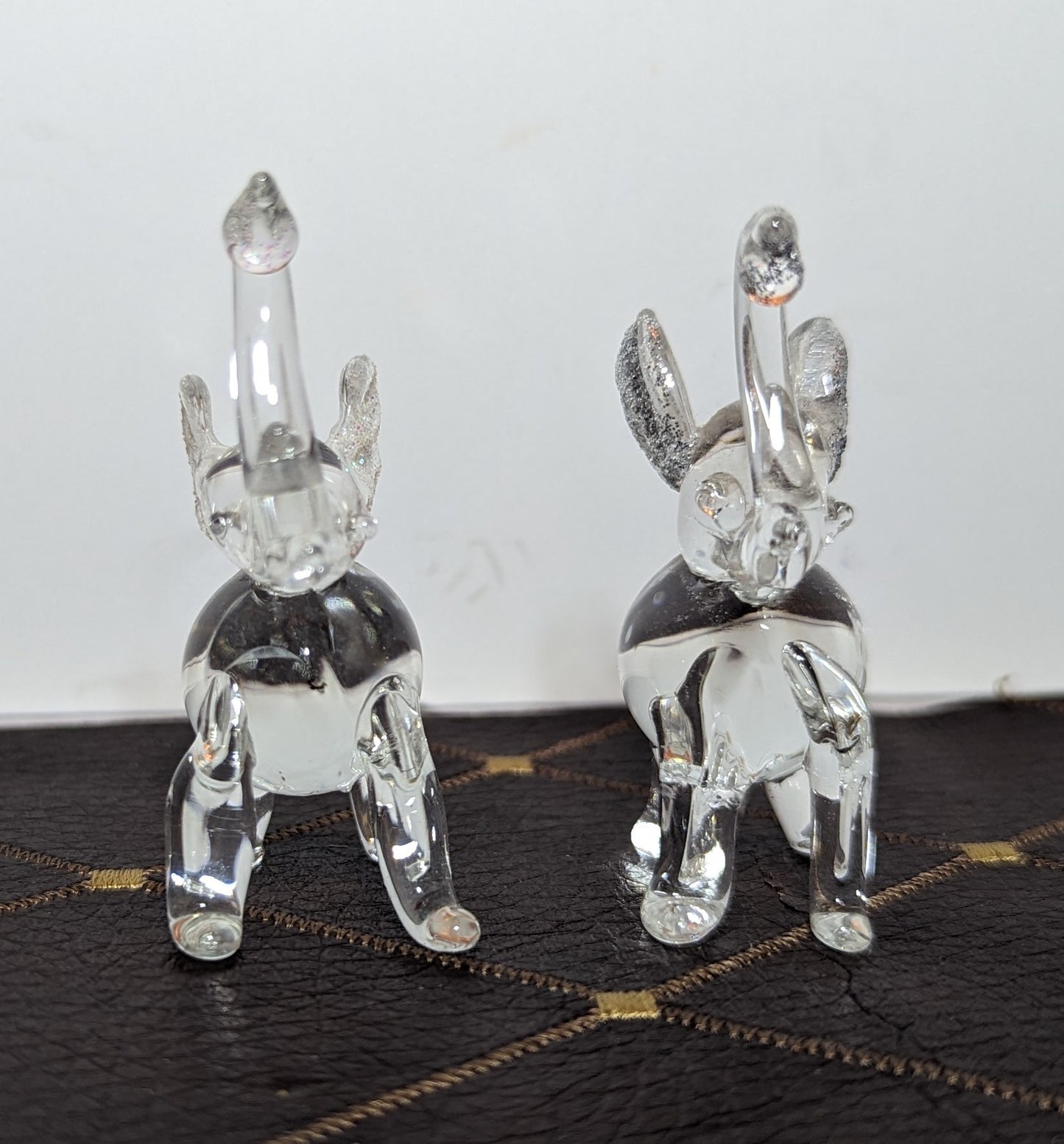 Miniature Handblown Glass Elephants