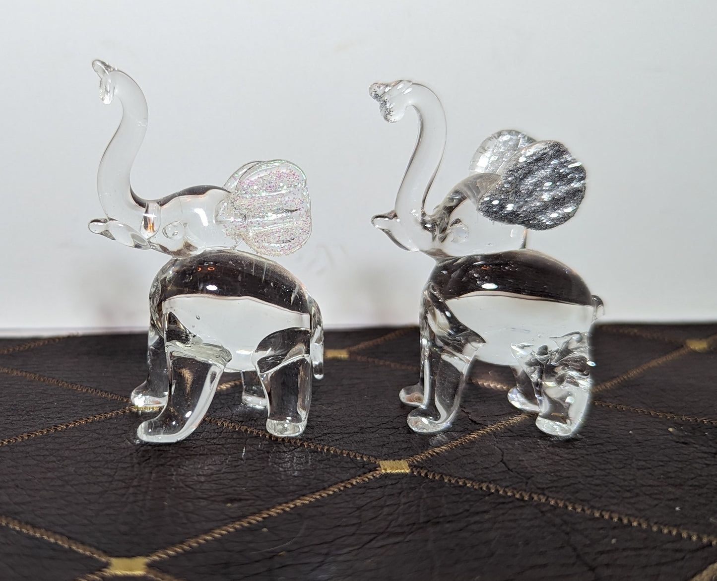 Miniature Handblown Glass Elephants