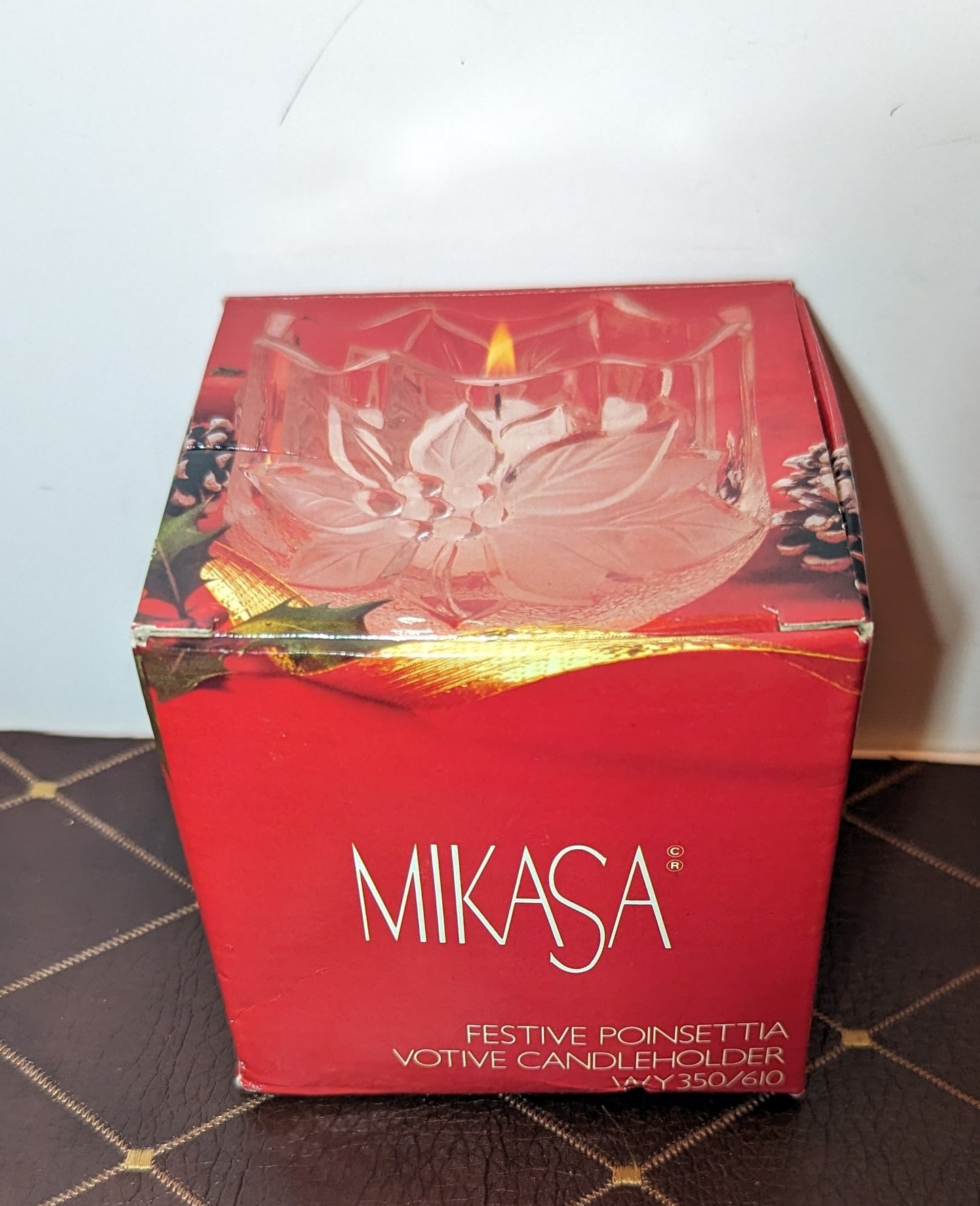 Mikasa Festive Poinsettia Votive Holder