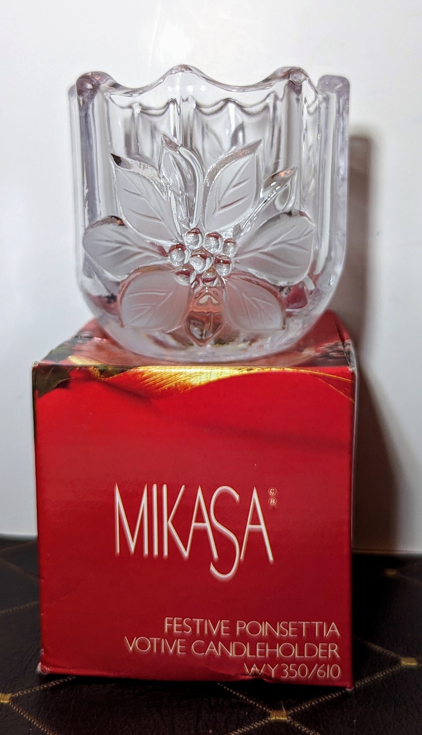 Mikasa Festive Poinsettia Votive Holder