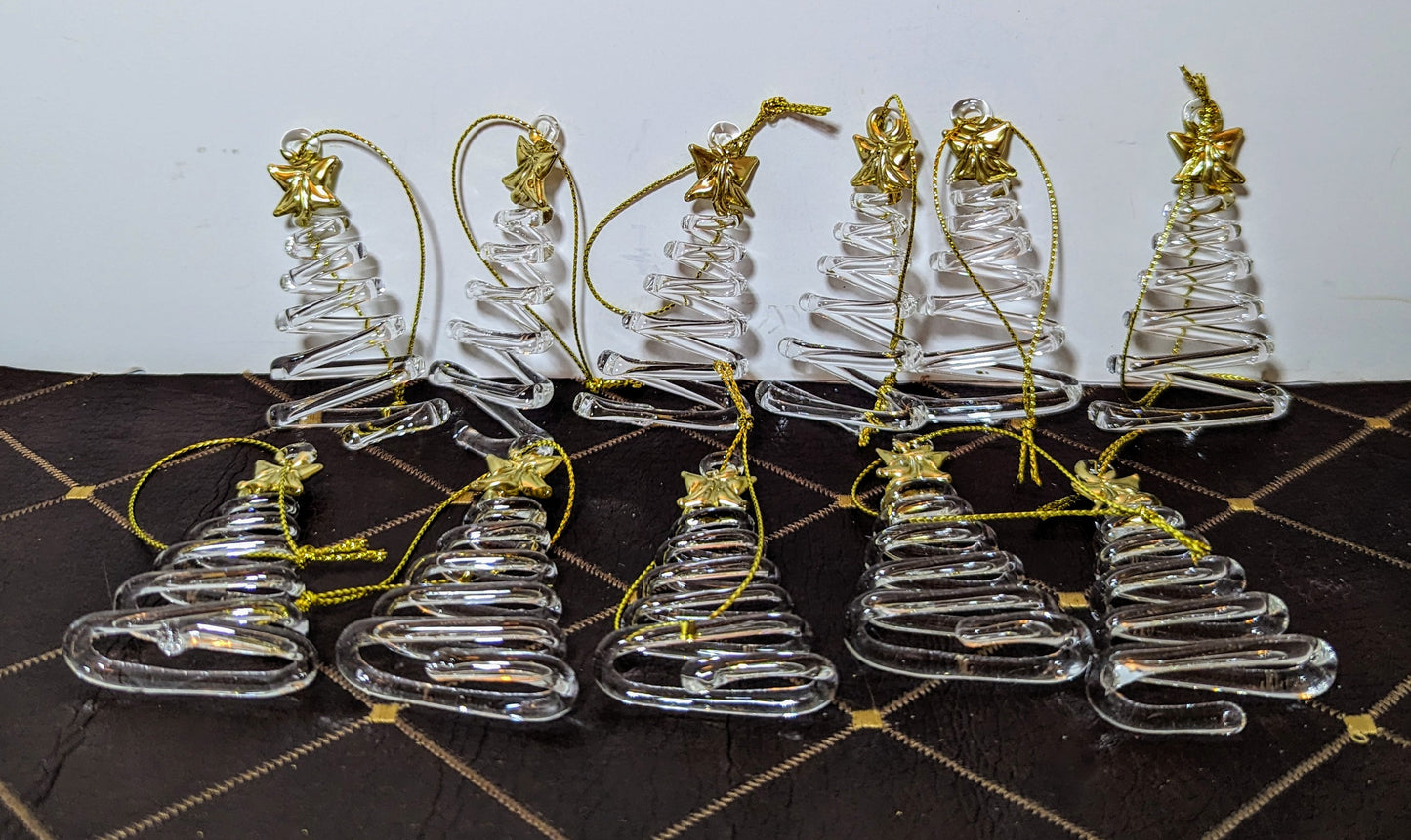 Set of 11 Glass Tree Ornaments