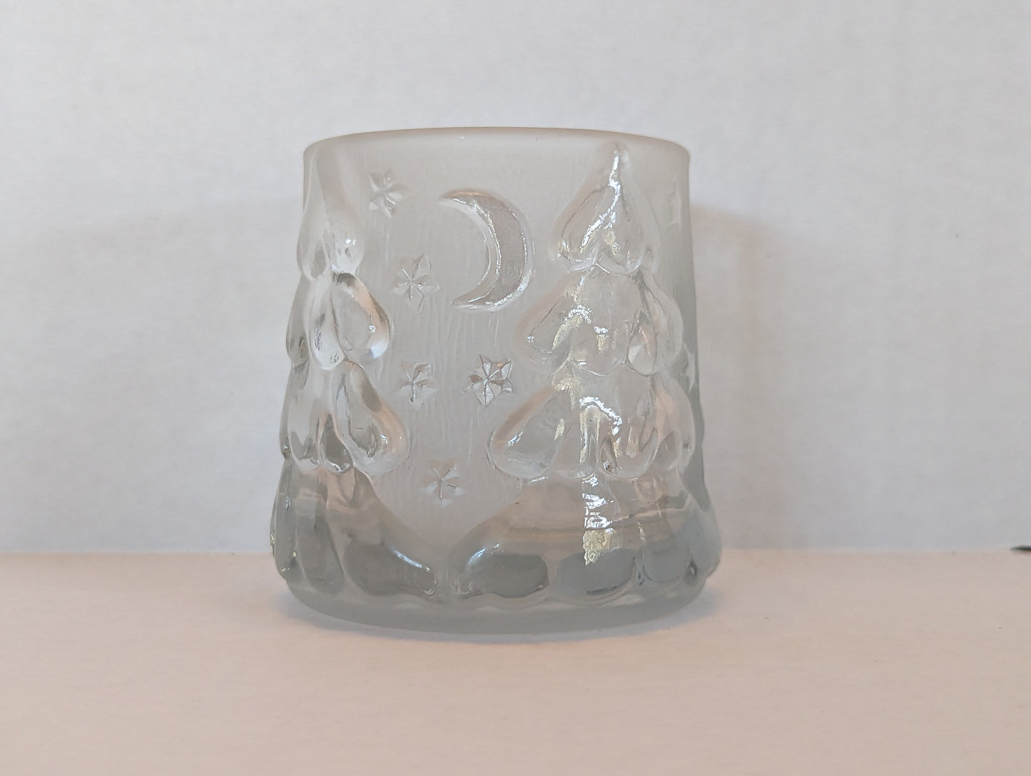 KIG Indonesia Frosted/Clear Candle Holder