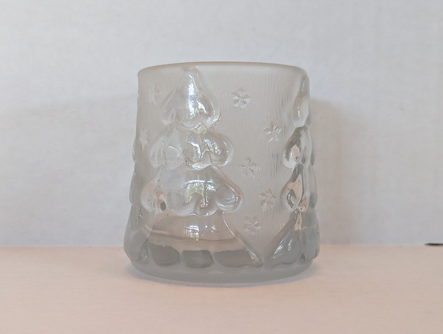 KIG Indonesia Frosted/Clear Candle Holder