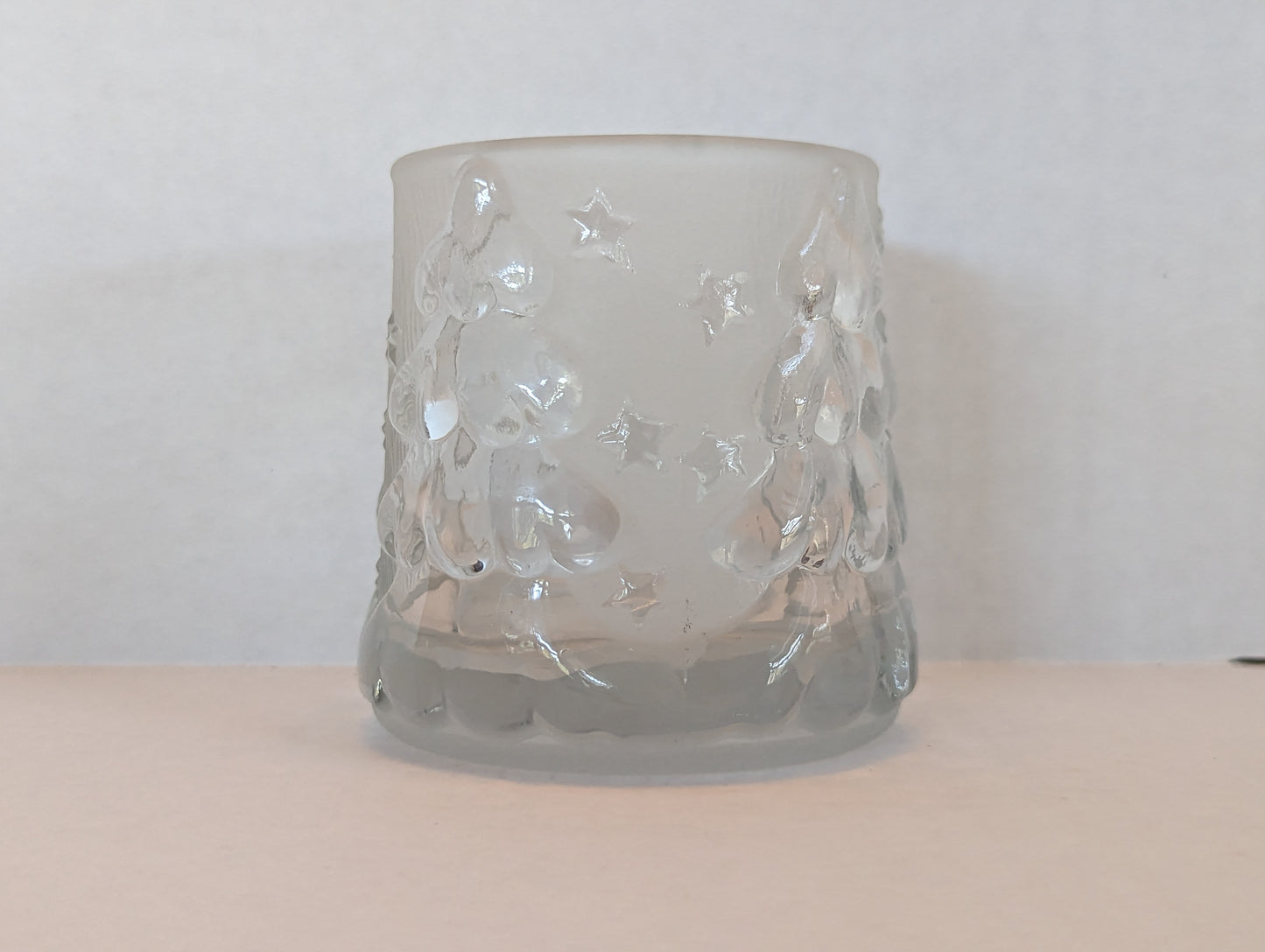 KIG Indonesia Frosted/Clear Candle Holder