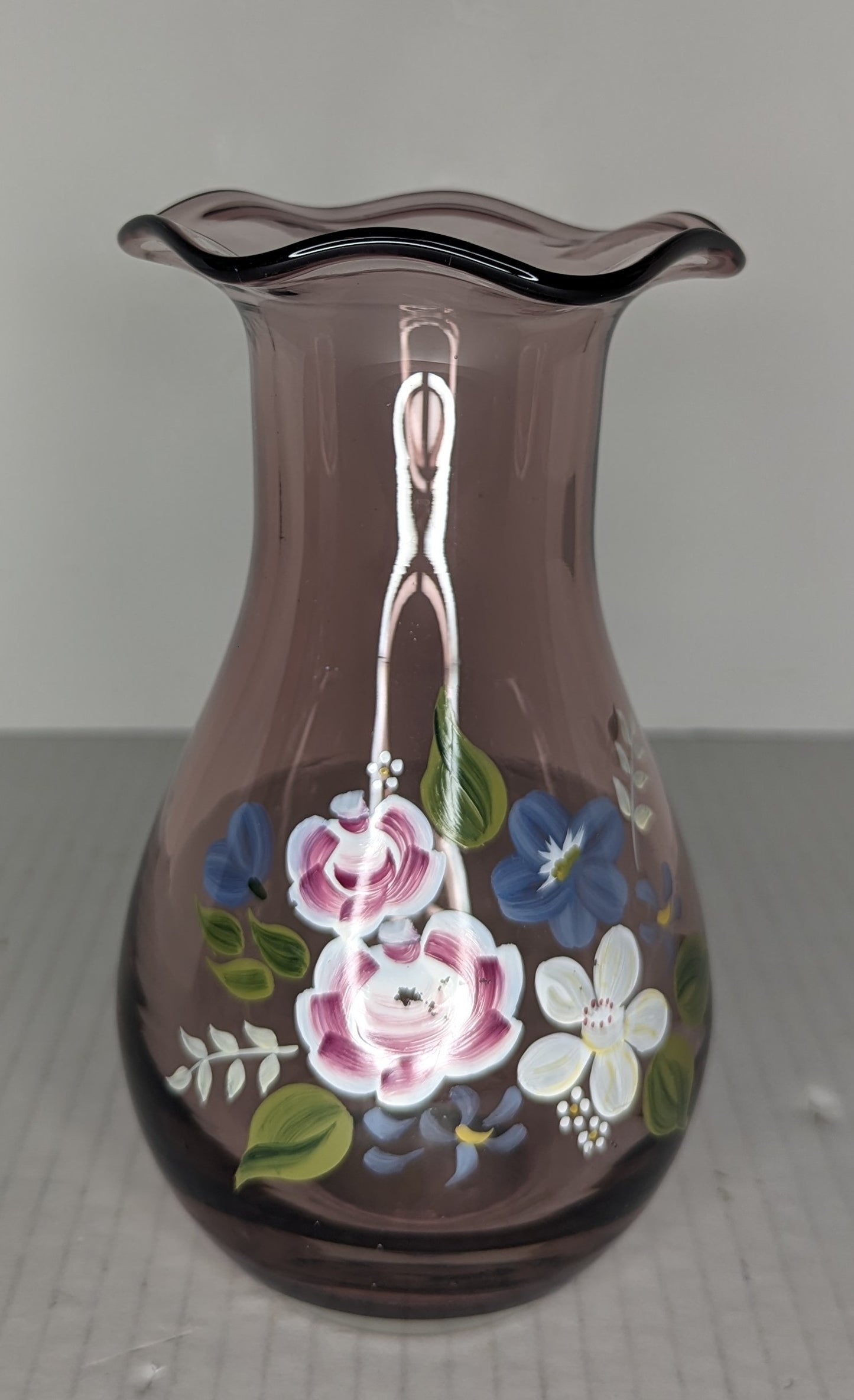 Fenton Teleflora Hand Painted Vase