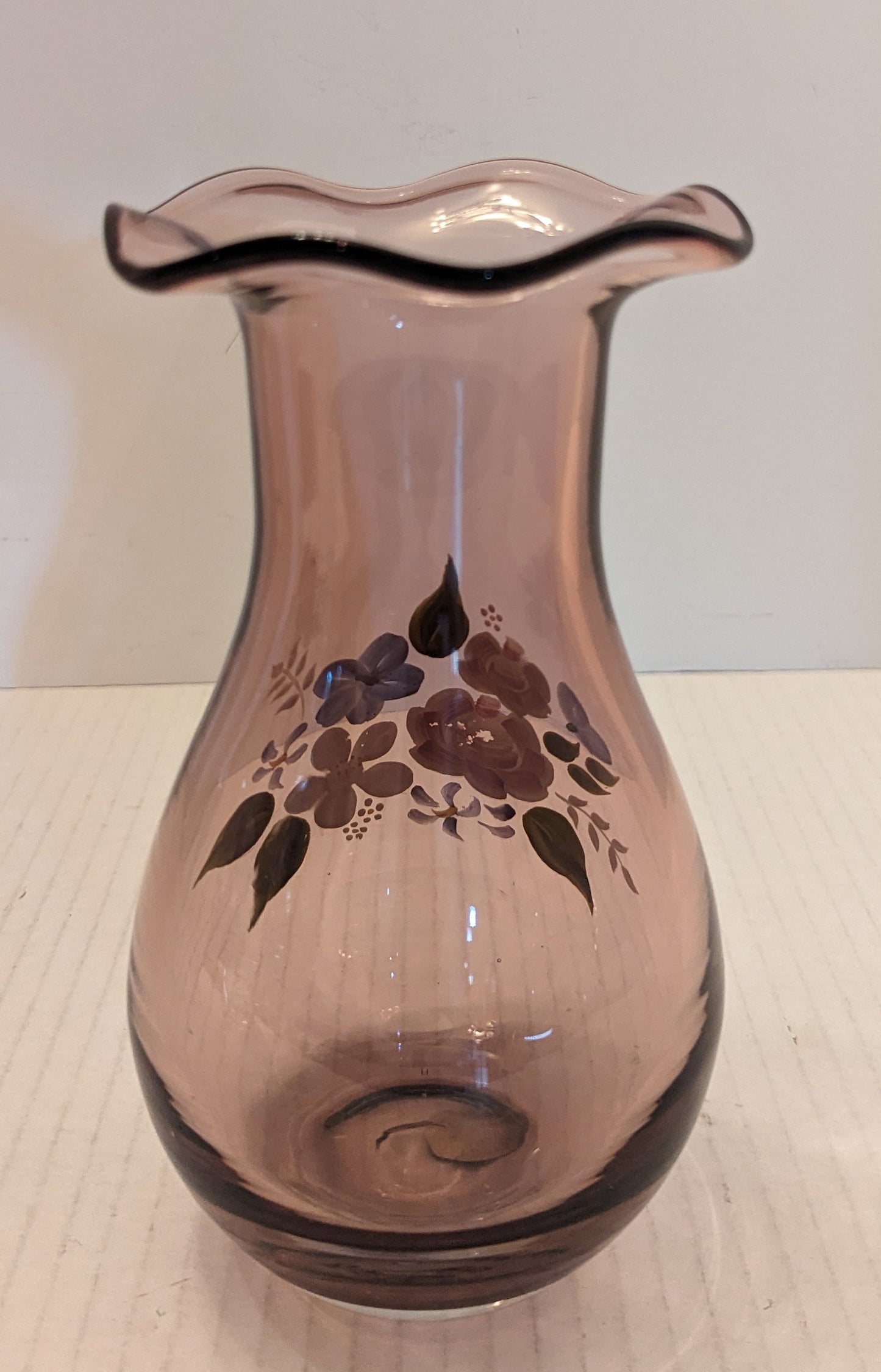 Fenton Teleflora Hand Painted Vase