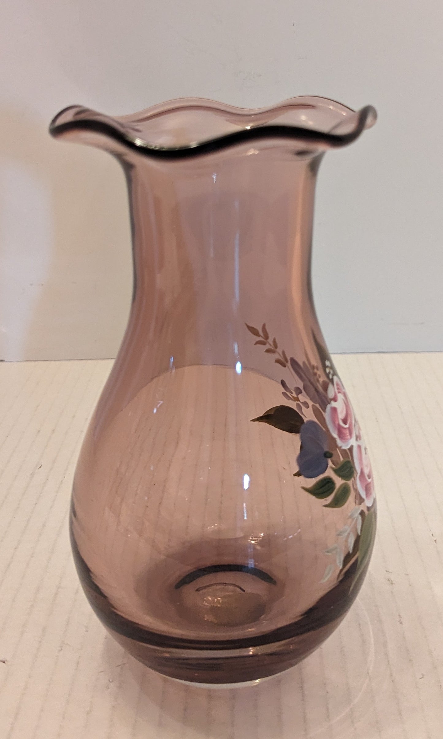 Fenton Teleflora Hand Painted Vase