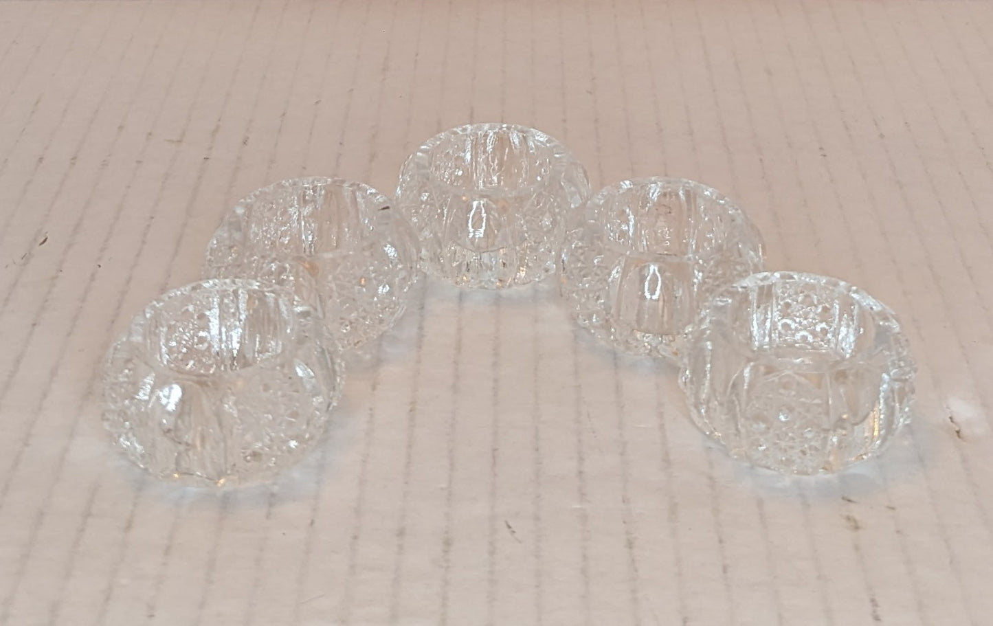 Vintage Crystal Salt Cellars Set of 5