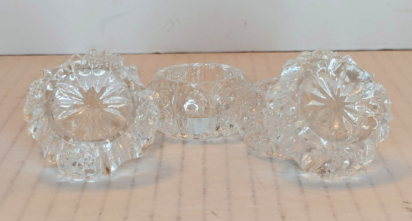 Vintage Crystal Salt Cellars Set of 5