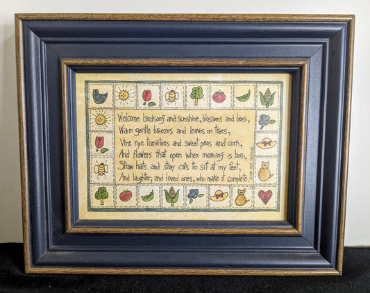 Country Cottage Framed Beth Yarbrough Poem