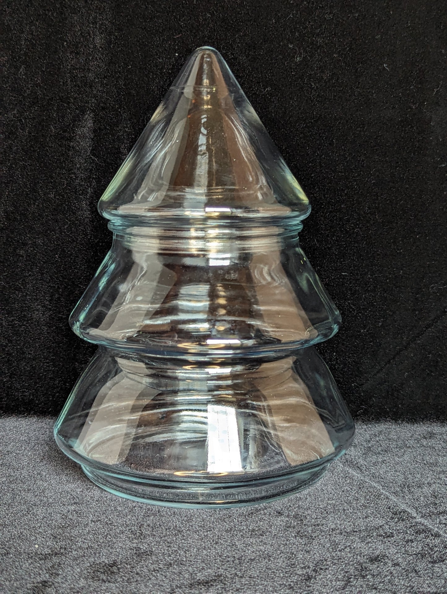 Glass Christmas Tree Candy/Cookie Jar