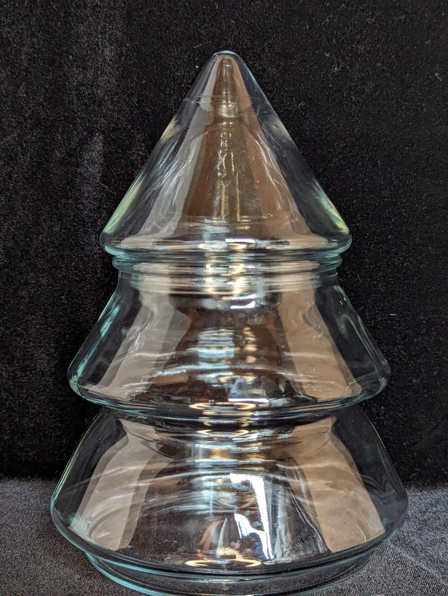 Glass Christmas Tree Candy/Cookie Jar