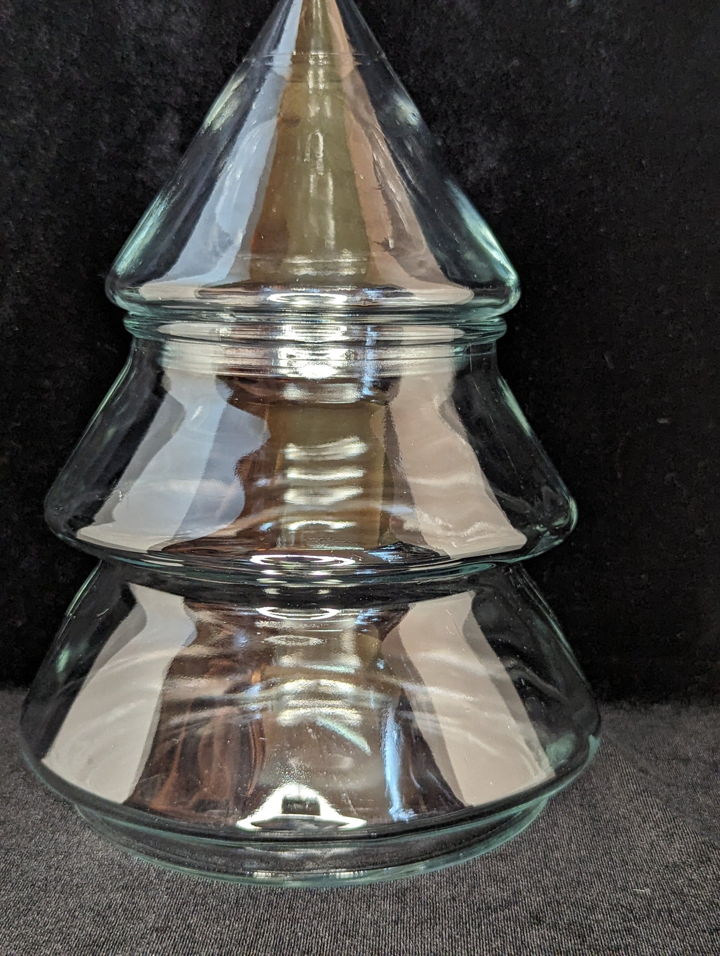 Glass Christmas Tree Candy/Cookie Jar