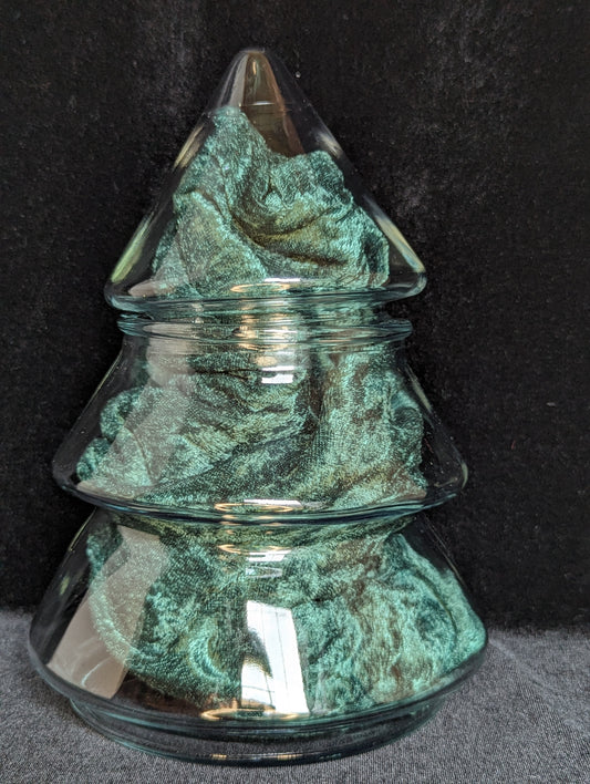 Glass Christmas Tree Candy/Cookie Jar